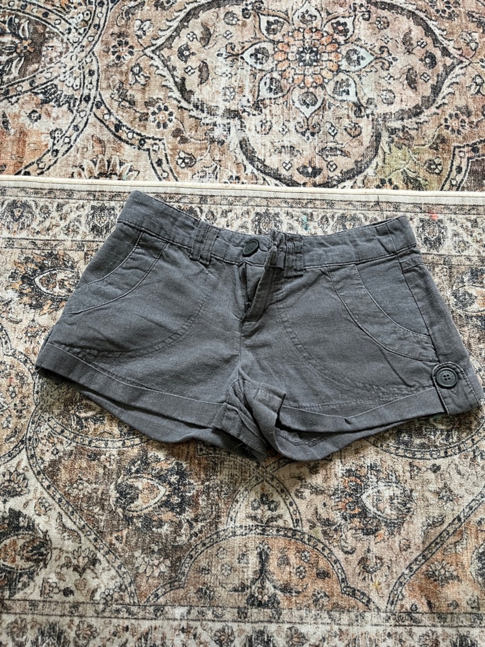 Miley Cyrus Max Azria grey shorts